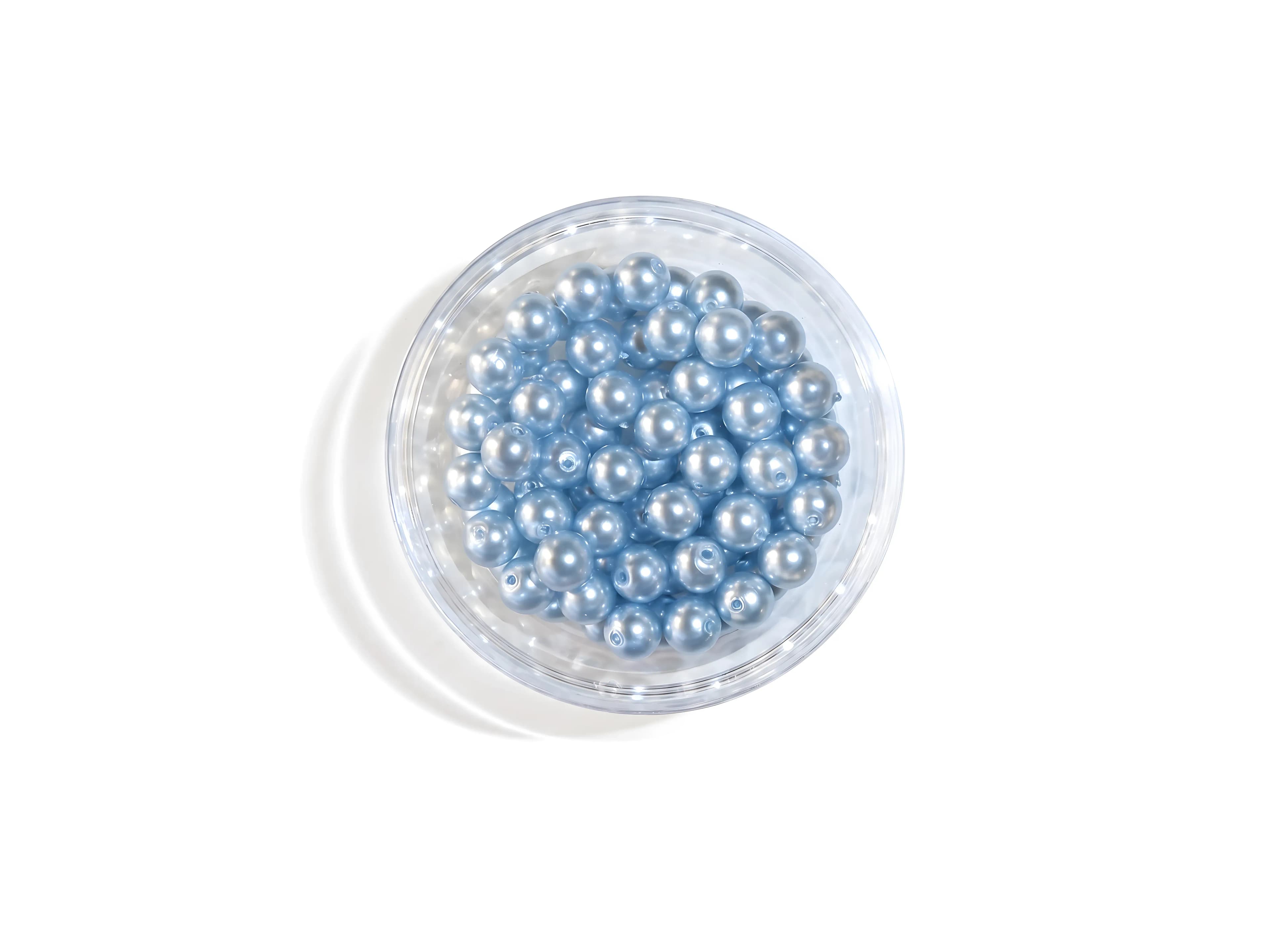 Perlur – Ljósbláar (6 mm)
